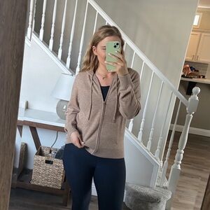 Quince Mongolian Cashmere Full Zip Hoodie Oatmeal NWT Multiple Sizes Available